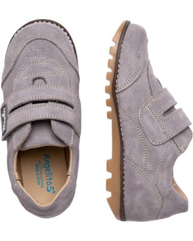 Sapatos de Menina e Menino ANGELITOS DEPORTIVO PIEL 907 GRIS