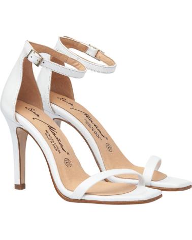Sandalias de Mujer EVA MAÑAS SALON FIESTA PIEL 1472 BLANCO