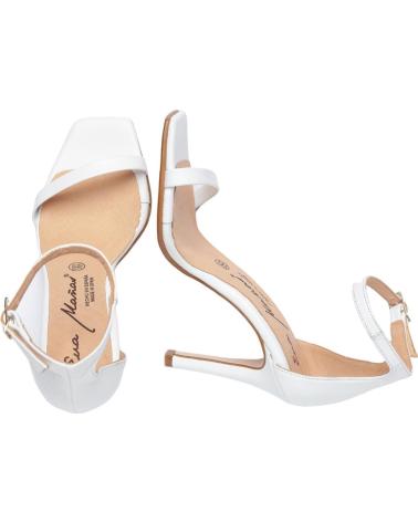 Sandalias de Mujer EVA MAÑAS SALON FIESTA PIEL 1472 BLANCO