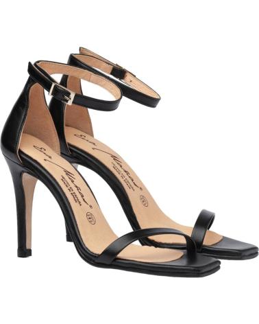 Sandalias de Mujer EVA MAÑAS SALON FIESTA PIEL 1472 NEGRO
