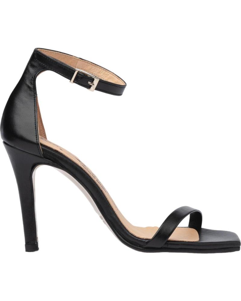 Sandalias de Mujer EVA MAÑAS SALON FIESTA PIEL 1472 NEGRO