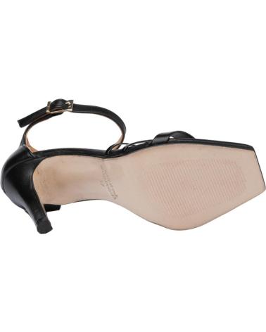 Sandalias de Mujer EVA MAÑAS SALON FIESTA PIEL 1474 NEGRO
