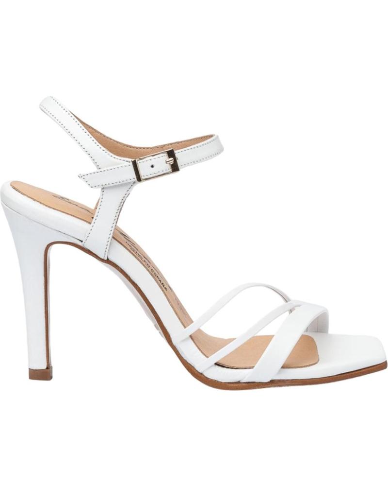Sandalias de Mujer EVA MAÑAS SALON FIESTA PIEL 1475 BLANCO