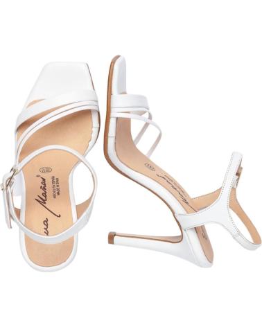 Sandalias de Mujer EVA MAÑAS SALON FIESTA PIEL 1475 BLANCO