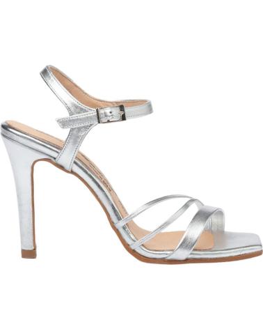 Sandalias de Mujer EVA MAÑAS SALON FIESTA PIEL 1475 PLATA