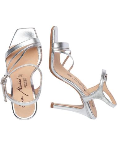 Sandalias de Mujer EVA MAÑAS SALON FIESTA PIEL 1475 PLATA