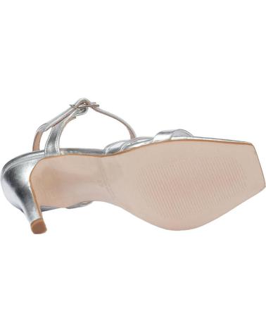 Sandalias de Mujer EVA MAÑAS SALON FIESTA PIEL 1475 PLATA