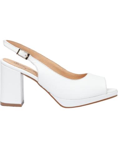 Zapatos de tacón de Mujer EVA MAÑAS SALON PLATAFORMA PIEL 1477 BLANCO