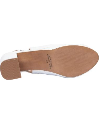 Zapatos de tacón de Mujer EVA MAÑAS SALON PLATAFORMA PIEL 1477 BLANCO