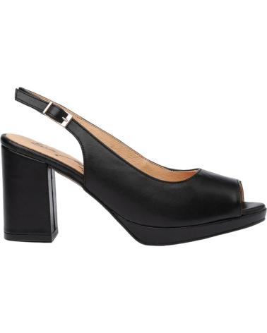 Zapatos de tacón de Mujer EVA MAÑAS SALON PLATAFORMA PIEL 1477 NEGRO
