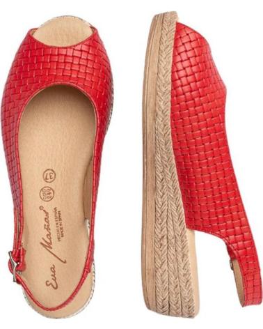 Sandalias de Mujer EVA MAÑAS SANDALIA PIEL 1259 ROJO