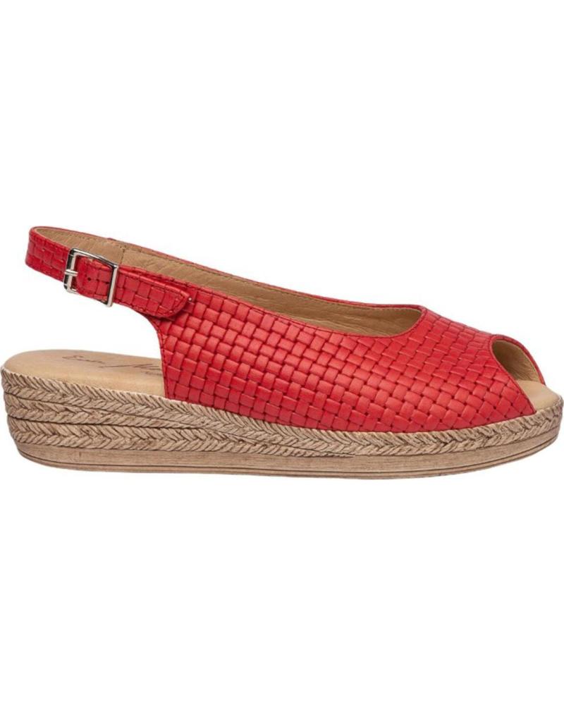 Sandalias de Mujer EVA MAÑAS SANDALIA PIEL 1259 ROJO