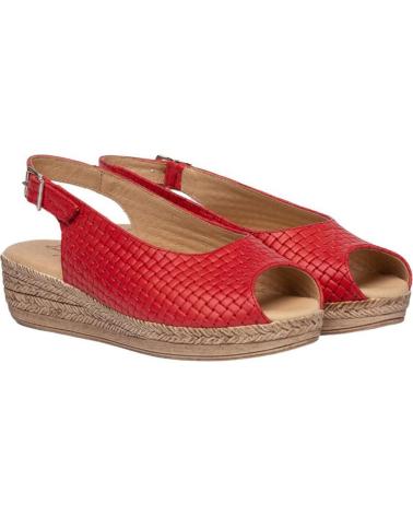 Sandalias de Mujer EVA MAÑAS SANDALIA PIEL 1259 ROJO
