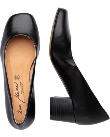 Zapatos de tacón de Mujer EVA MAÑAS SALON PIEL 1478 NEGRO