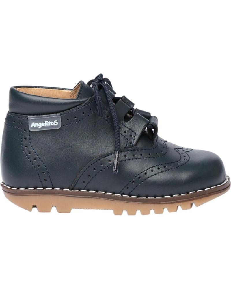 Sapatos de Menina e Menino ANGELITOS BOTIN INGLESITA PIEL 425 MARINO