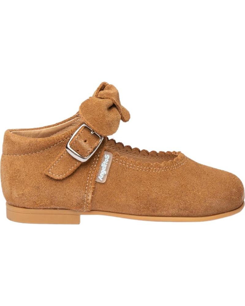 Sapatos de Menina ANGELITOS MERCEDITA PIEL 509 CAMEL