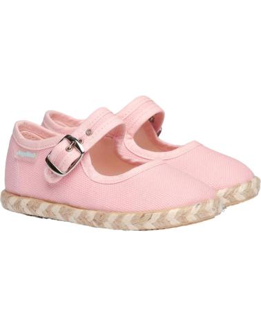 Sapatos de Menina ANGELITOS MERCEDITA LONA ANG954 ROSA