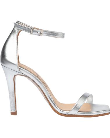 Sandalias de Mujer EVA MAÑAS SALON FIESTA PIEL 1472 PLATA