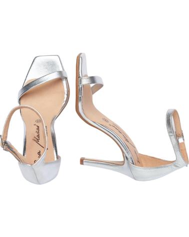 Sandalias de Mujer EVA MAÑAS SALON FIESTA PIEL 1472 PLATA
