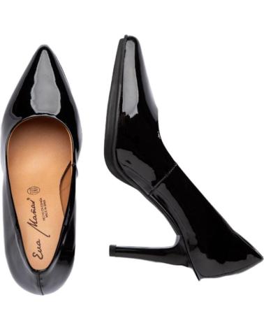 Zapatos de tacón de Mujer EVA MAÑAS SALON PIEL CHAROL 1499 NEGRO