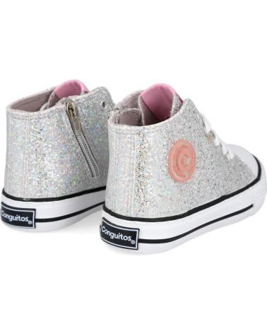 Deportivas de Niña y Niño CONGUITOS COSH283043 ZAPATILLAS ALTAS N PLATA