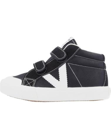 girl and boy Trainers VICTORIA 65176 TRIBU BOTIN TIRAS EFECTO PIEL NEGRO