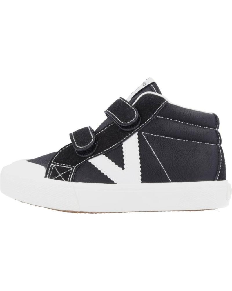 girl and boy Trainers VICTORIA 65176 TRIBU BOTIN TIRAS EFECTO PIEL NEGRO
