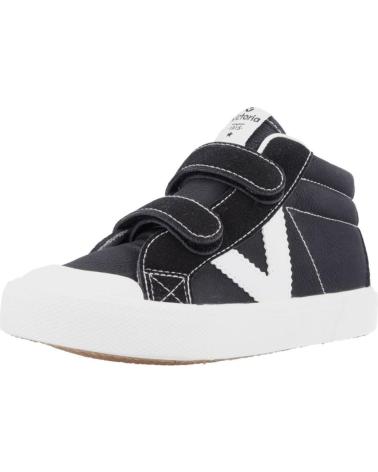 girl and boy Trainers VICTORIA 65176 TRIBU BOTIN TIRAS EFECTO PIEL NEGRO