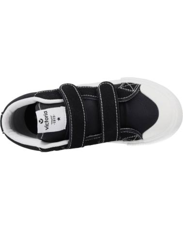 girl and boy Trainers VICTORIA 65176 TRIBU BOTIN TIRAS EFECTO PIEL NEGRO