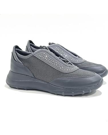 Sportif pour Femme GEOX ZAPATO CASUAL DE MATERIAL TEXTIL CON CORDONERAS ELASTICAS STONE