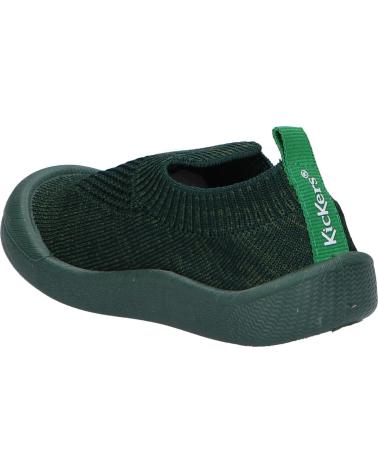 Sapatos de Menina e Menino KICKERS 878464-10 KICK EASY MAILLE 62 VERT FONCE