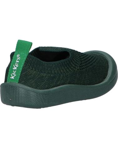 Sapatos de Menina e Menino KICKERS 878464-10 KICK EASY MAILLE 62 VERT FONCE