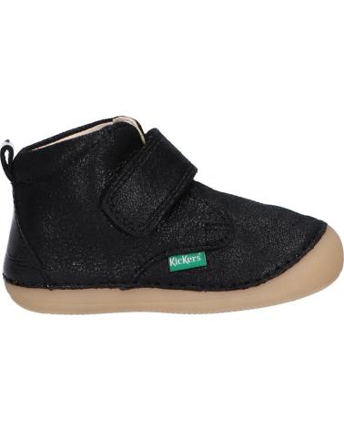 girl and boy Mid boots KICKERS 915395-10 SABIO 81 NOIR BRILLANT
