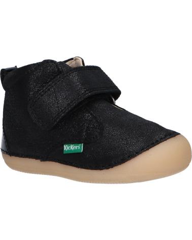 girl and boy Mid boots KICKERS 915395-10 SABIO 81 NOIR BRILLANT