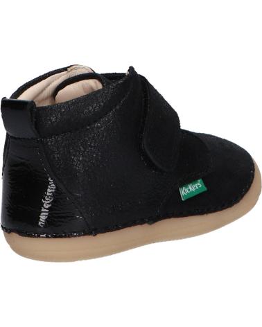 girl and boy Mid boots KICKERS 915395-10 SABIO 81 NOIR BRILLANT
