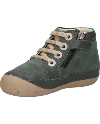 Scarpe per Bambina e Bambino KICKERS 928062-10 SONISTREET GOAT SUED 20 KAKI