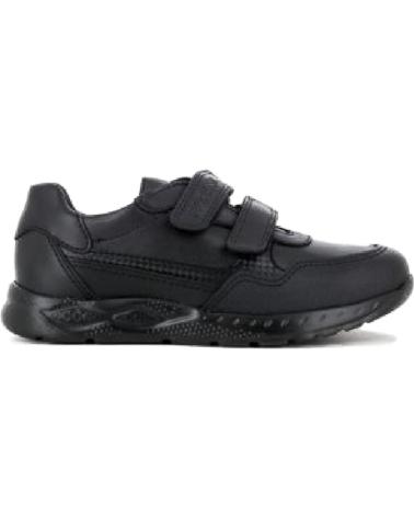 Deportivas de Niña y Niño PABLOSKY ZAPATO PIEL COLEGIAL VELCRO NEGRO LEADER-TECH NEGRO