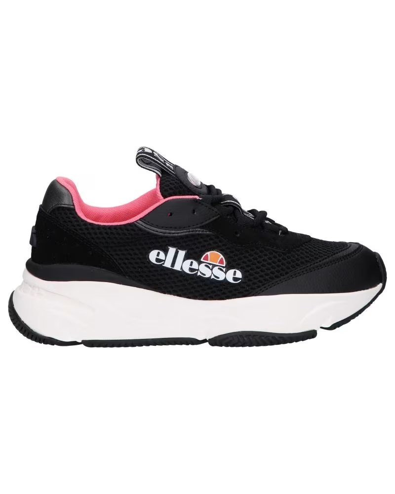 ELLESSE 613614 MASSELLO TEXT SNEAKER SCHWARZ UND NEONROSA BLK-FLURO PNK-WHT