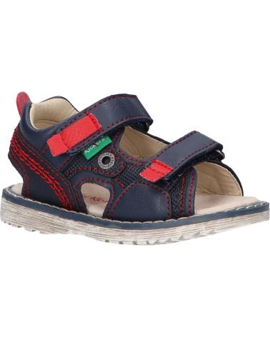 Sandales pour Garçon KICKERS 694213-10 PEPPER 103 MARINE ROUGE