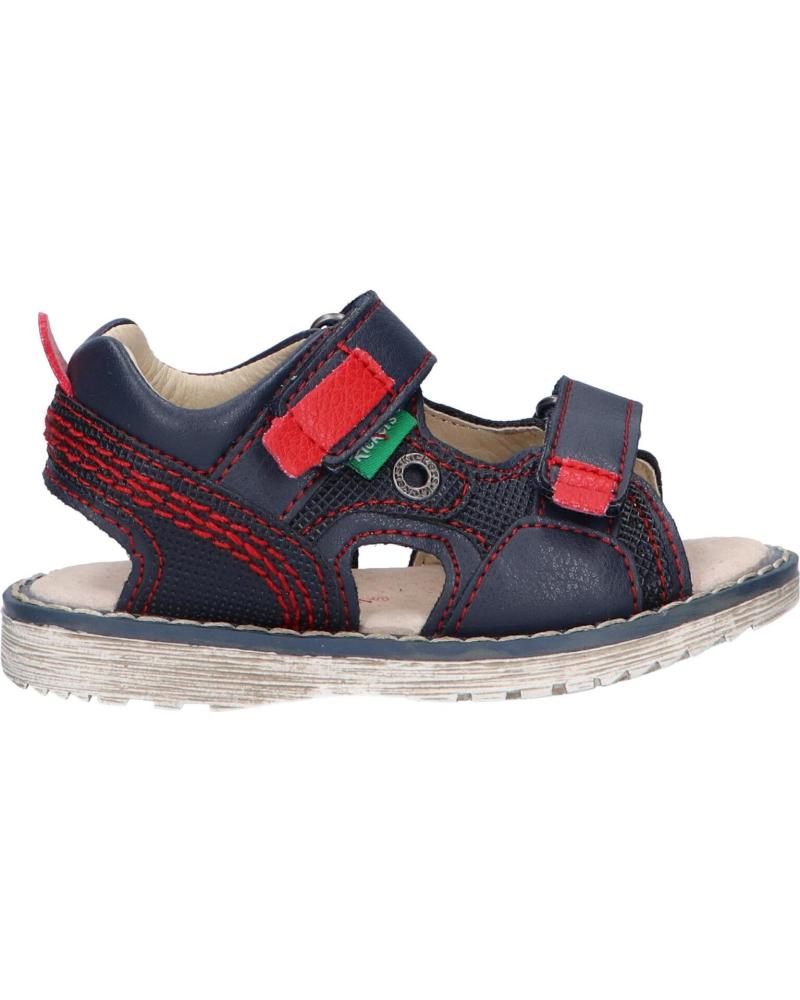Sandales pour Garçon KICKERS 694213-10 PEPPER 103 MARINE ROUGE
