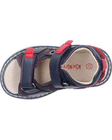 Sandales pour Garçon KICKERS 694213-10 PEPPER 103 MARINE ROUGE