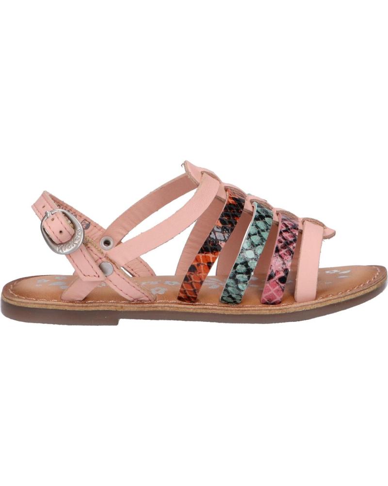 Sandales pour Femme et Fille KICKERS 695575-30 DIXON 13 ROSE REPTILE TRICOLORE