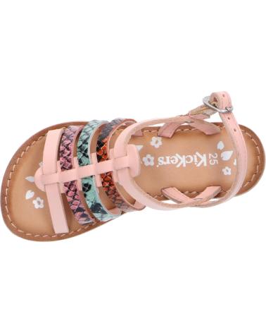 Sandales pour Femme et Fille KICKERS 695575-30 DIXON 13 ROSE REPTILE TRICOLORE
