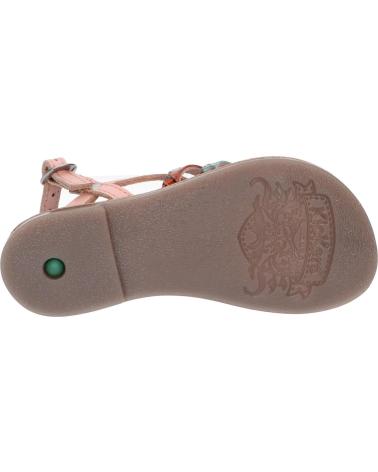 Sandales pour Femme et Fille KICKERS 695575-30 DIXON 13 ROSE REPTILE TRICOLORE