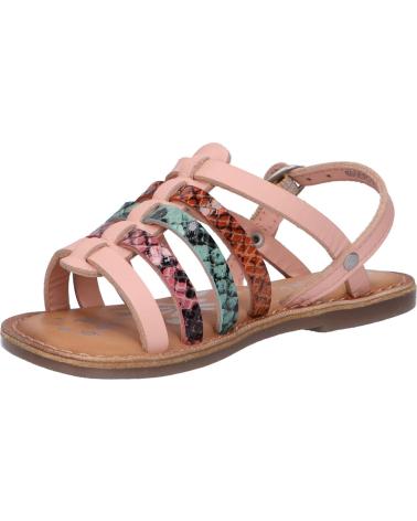 Sandales pour Femme et Fille KICKERS 695575-30 DIXON 13 ROSE REPTILE TRICOLORE