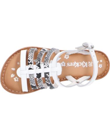Sandali per Donna e Bambina KICKERS 695575-30 DIXON 33 BLANC NOIR REPTILE