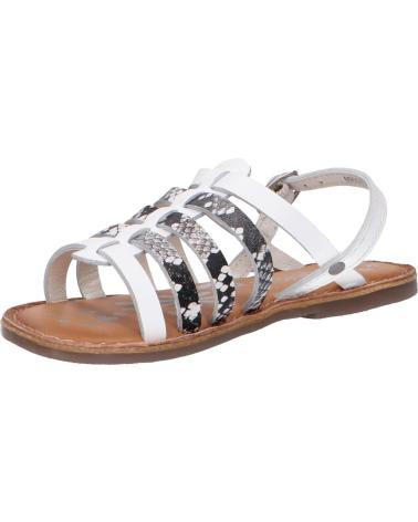 Sandali per Donna e Bambina KICKERS 695575-30 DIXON 33 BLANC NOIR REPTILE