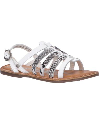 Sandali per Donna e Bambina KICKERS 695575-30 DIXON 33 BLANC NOIR REPTILE