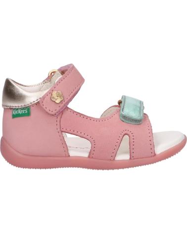 Sandales pour Fille KICKERS 696358-10 BINSIA-2 133 ROSE OR BLEU