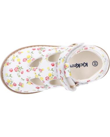 Zapatos de Niña KICKERS 785067-10 NONOCCHI 32 BLANC MULTICO FLEURI